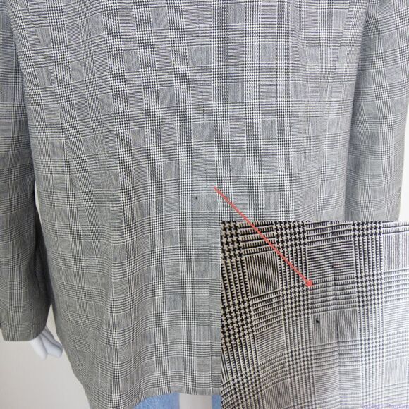 Pendleton women's 100% wool plaid windowpane blazer, size 14 - Picture 12 of 16